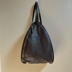 Ottino  Elegant Brown Leather Backpack.Made in Italy. UGC.
